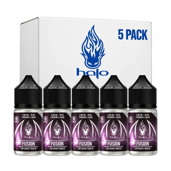 Halo Fusion Unflavored Tobacco 60ml — 5-Pack Bundle